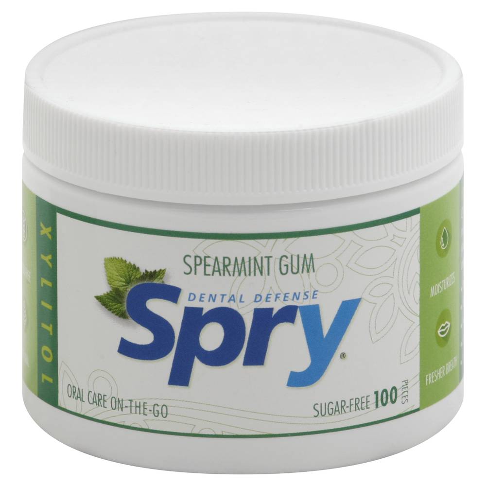 Spry Spearmint Chewing Sugar Free Gum (100 ct)