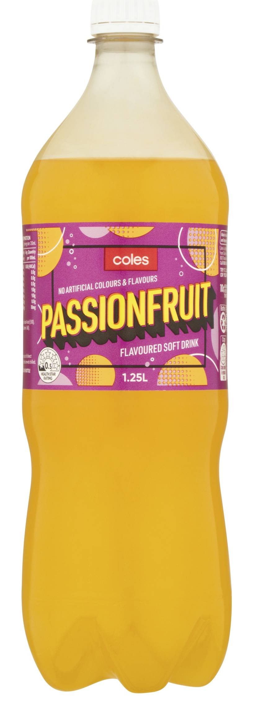 Coles Soft Drink, Passionfruit (1.25L)