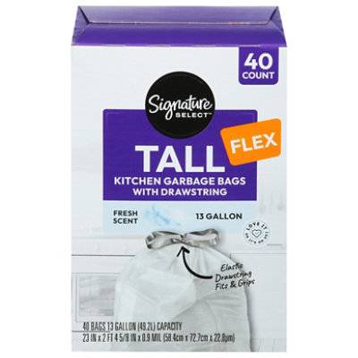 Signature Select Bags Tall Kitchen Fresh Scent 13 Ga 40 Ct - 40 Ct