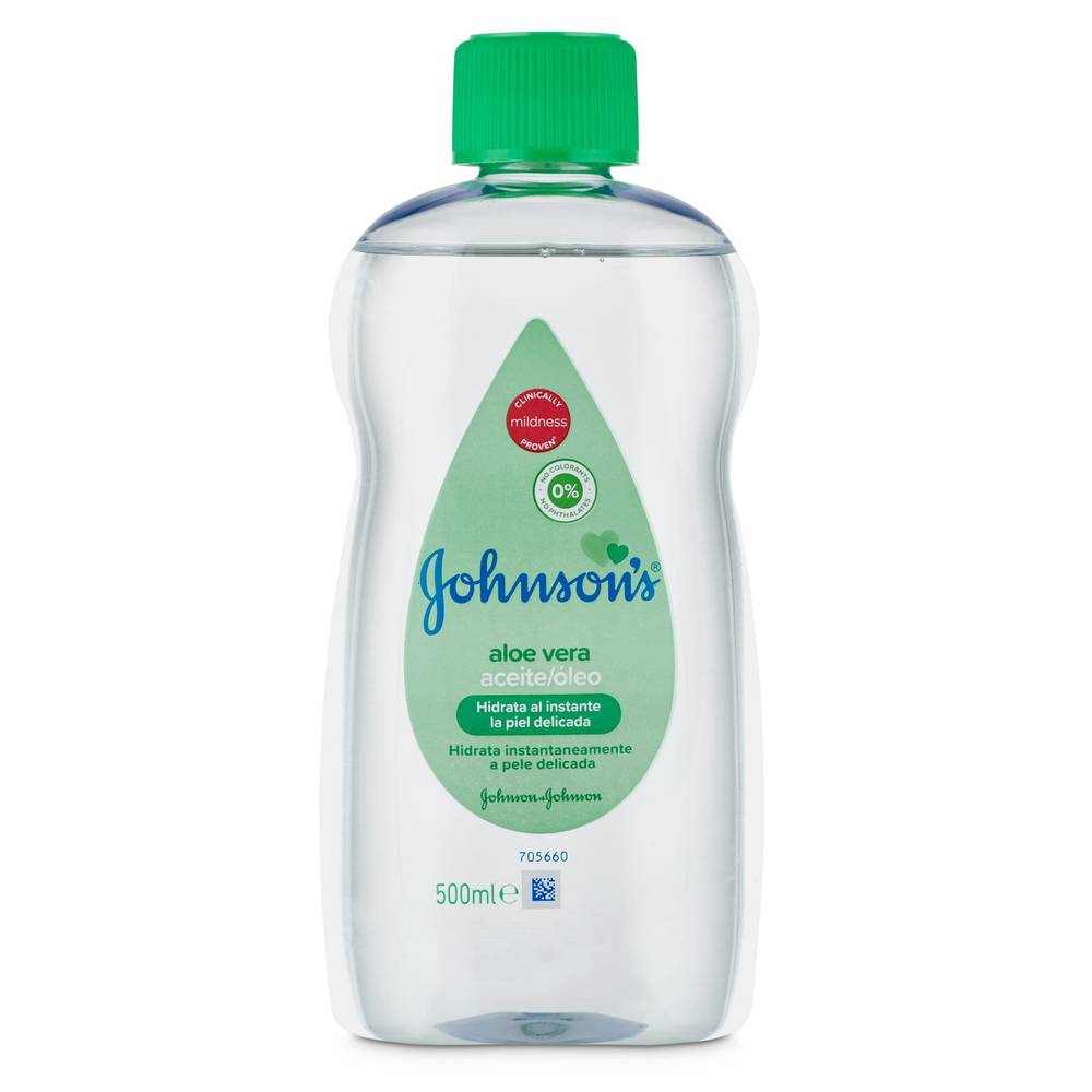 Aceite Aloe Vera Johnson Botella 500 Ml