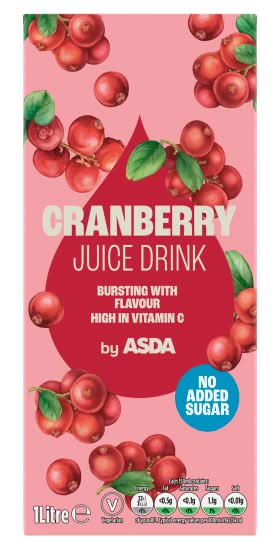 ASDA No Added Sugar Cranberry Juice Drink (1L)
