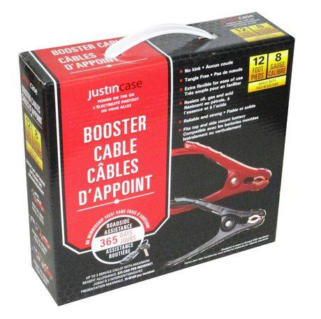 Justin Case 12 Foot 8 Gauge Booster Cables