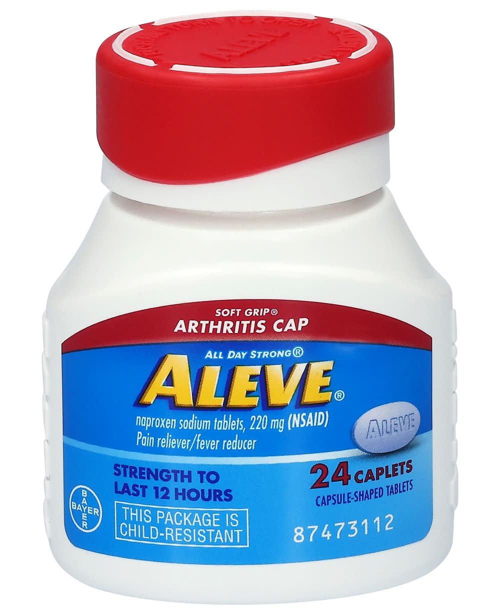 Aleve Naproxen Sodium With Easy Open Arthritis Pain Relief Caplets 220 mg (24 ct)