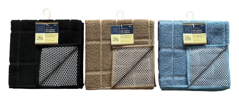 Home Collection Microfiber Scrubbers, 2-pc Pack