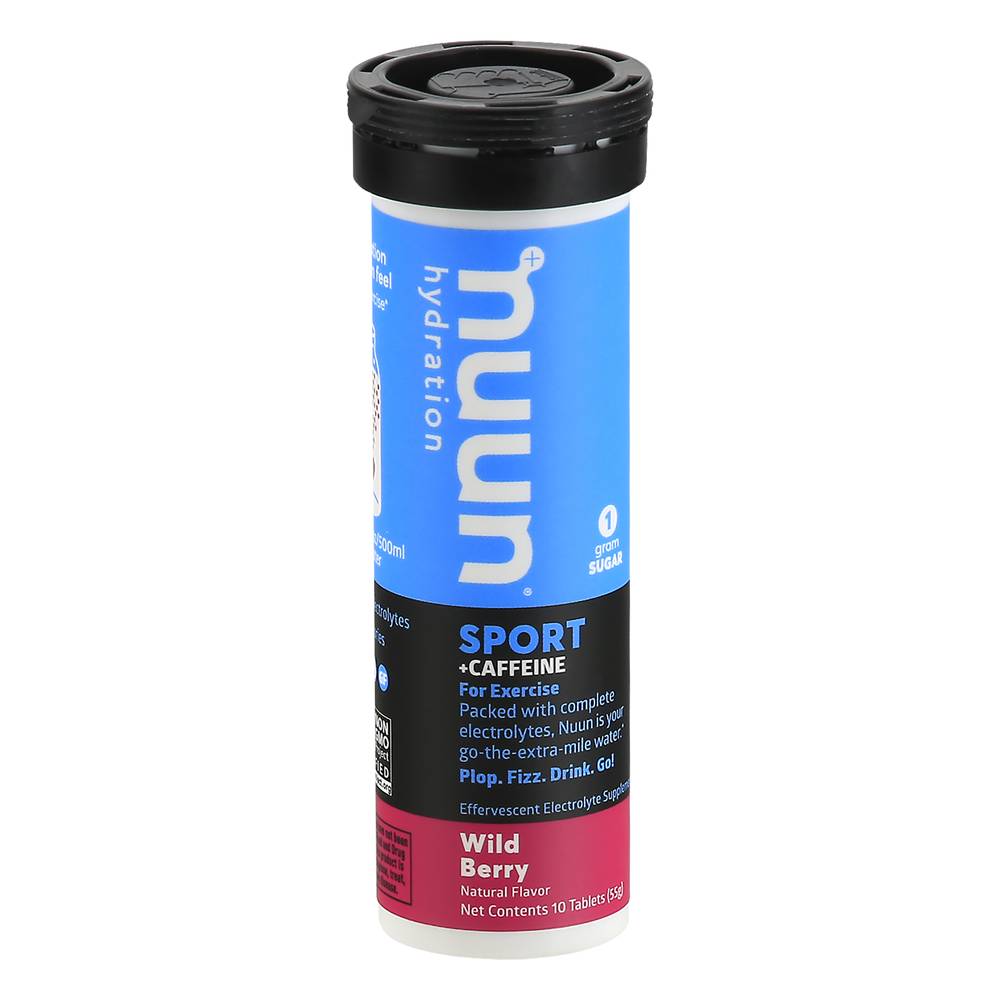 Nuun Sport + Caffeine Hydration Tablets (wild berry ) ( 10 ct)