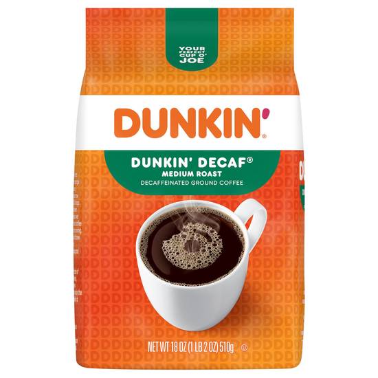 Dunkin' Decaffeinated Ground Medium Roast Coffee (18 oz)