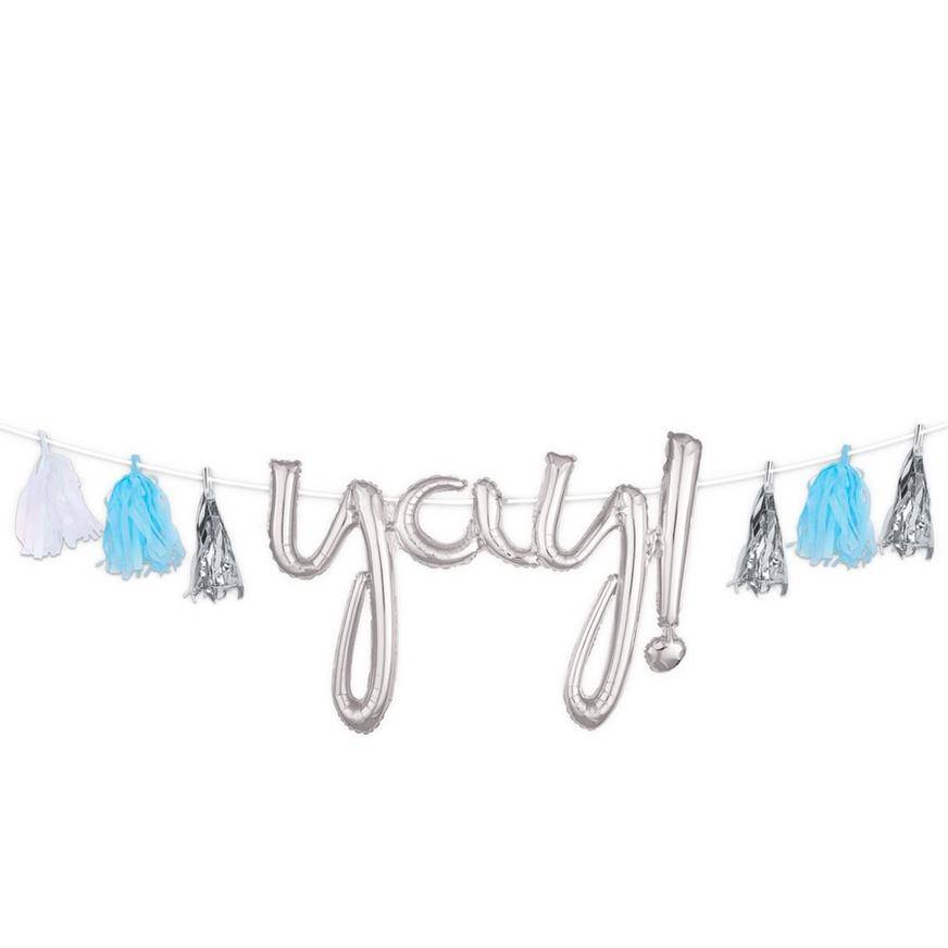 Create Your Own Silver Blue Tassel Garland