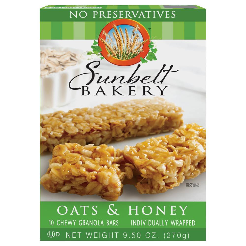 Sunbelt Bakery Chewy Oats & Honey Granola Bars, 10 ct (9.5 oz)