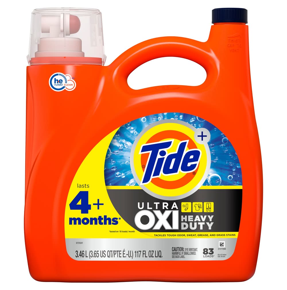 Tide Ultra OXI Heavy Duty original HE Laundry Detergent 83 Loads 117 -fl oz