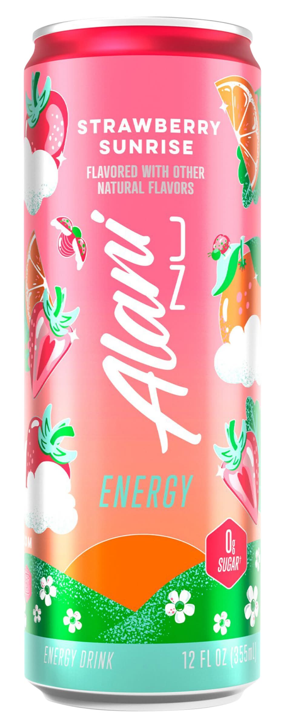 Alani Nu Gluten Free Vegan Energy Drink, Strawberry Sunrise (12 fl oz)