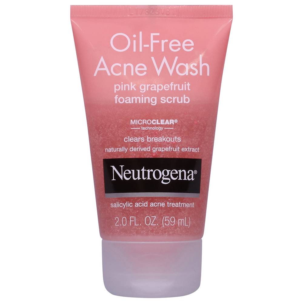 Neutrogena Oil-Free Pink Grapefruit Foaming Scrub Acne Wash (2.1 oz)