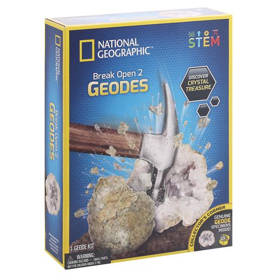 National Geographic Break Open 2 Geodes Science Kit For Kids