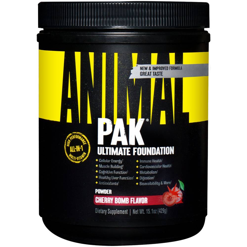 Animal Pak Powder - The Ultimate Training Foundation - Cherry Bomb (14.5 Oz. / 30 Servings)