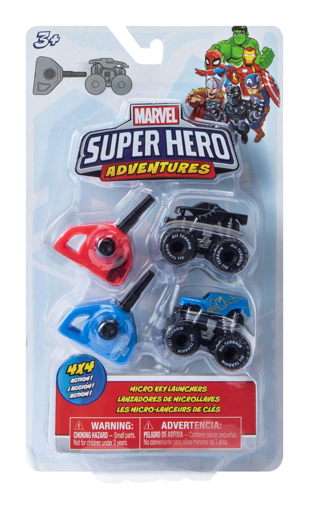 Marvel Super Hero Adventures Micro Key Launcher Toys 2-Pack (Styles May Vary)