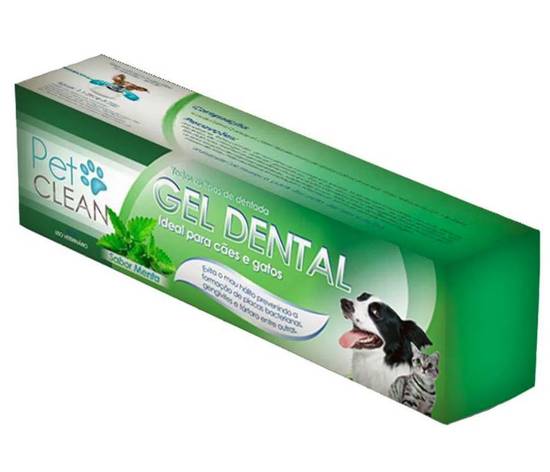 Pet clean gel dental para cães e gatos sabor menta (60g)
