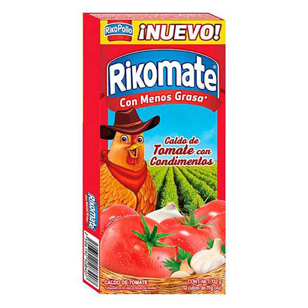Rikomate caldo de tomate con condimentos (caja 12 piezas)