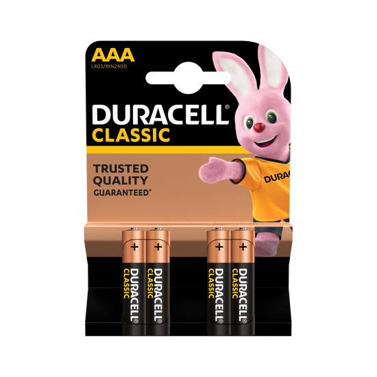 Duracell - Piles alcalines aaa classic (4 pièces)