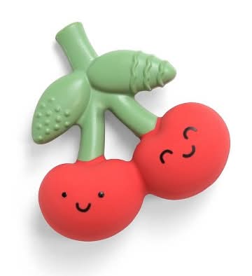 itzy ritzy Comfort Crew Natural Rubber Cherries Baby Teether 3+ Months