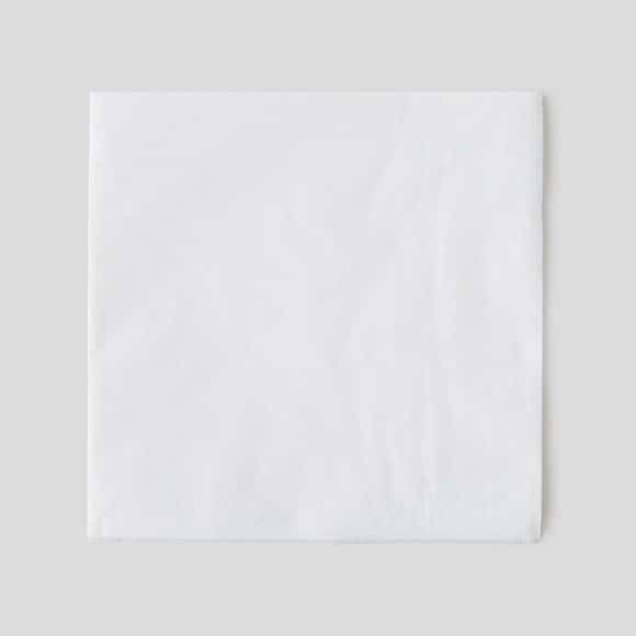 Monoprix Maison 100 Serviettes Blanches, 33X33Cm, 2 Plis Le Lot