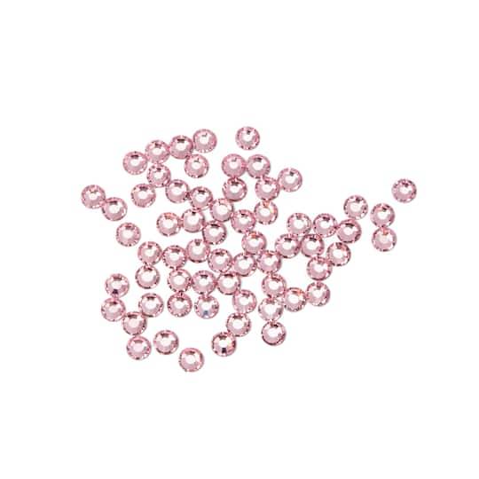 Bead Landing Flat Back Austrian Crystals, Light Rose (65 ct)