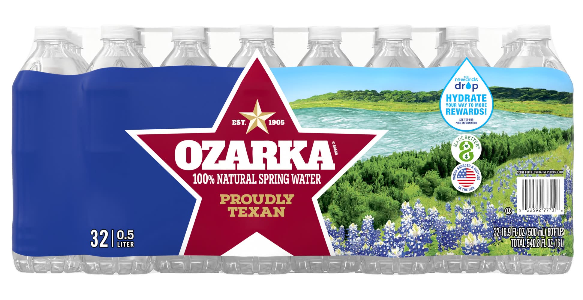 Ozarka 100% Natural Spring Water (32 x 16.9 fl oz)