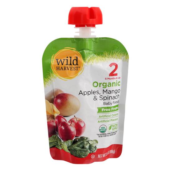 Wild Harvest Stage 2 Apples Mango & Spinach Baby Food