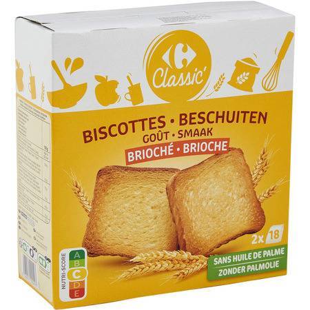 Carrefour Classic' - Biscottes goût brioché (brioché)