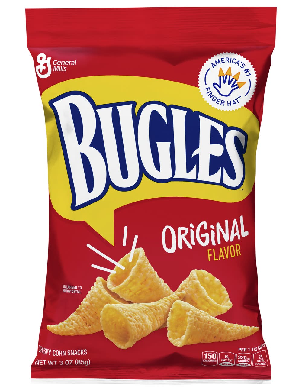 Bugles Crispy Corn Snacks, Original (3 oz)