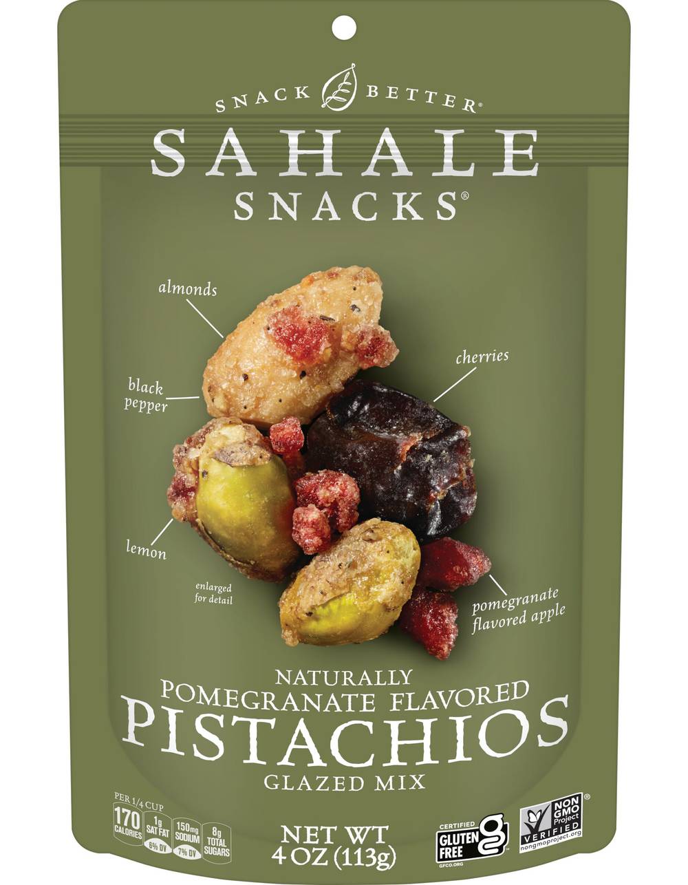 Sahale Snacks Naturally Pistachios Glazed Mix, Pomegranate (4 oz)