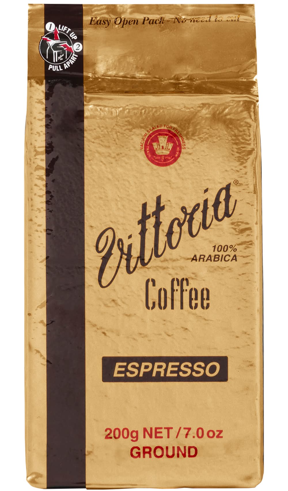 Vittoria Coffee 100% Arabica Espresso Ground Coffee (200g)