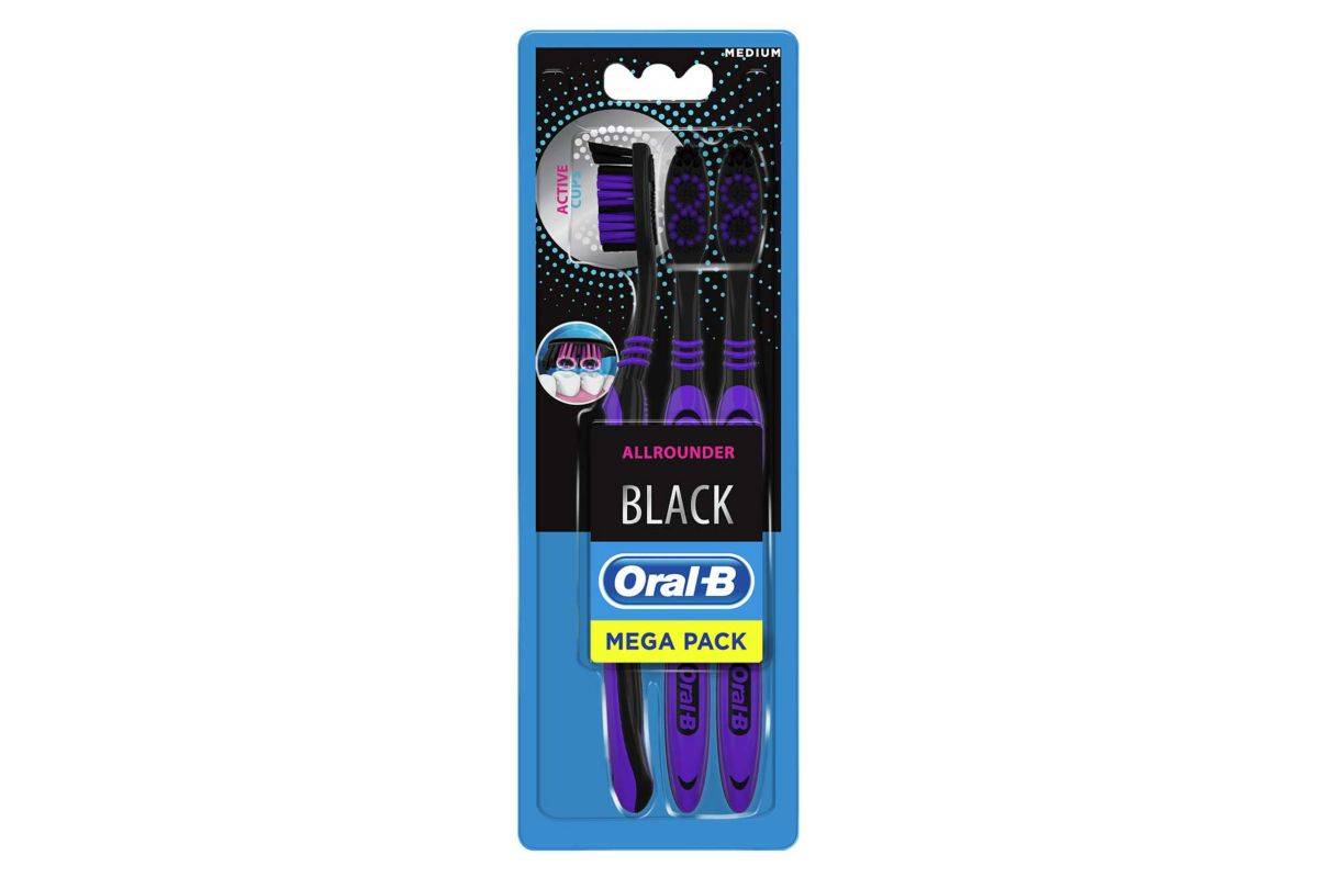 Oral-B All Round Clean Black toothbrush Mega Pack 3pk