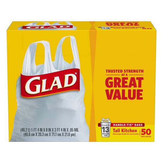 Glad Handle-Tie Tall Kitchen Bags