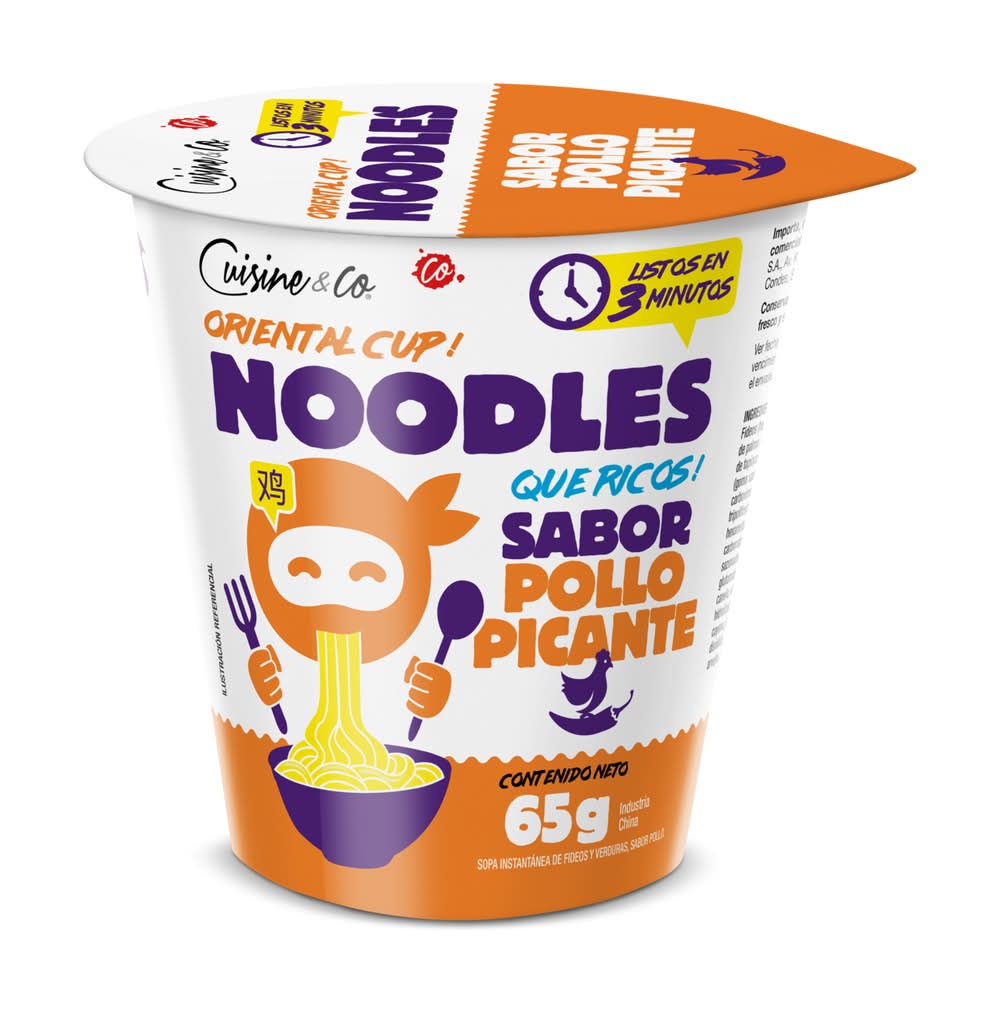 Cuisine & Co · Oriental cup! noodles sopa instantanea - Pollo Picante (65 g)