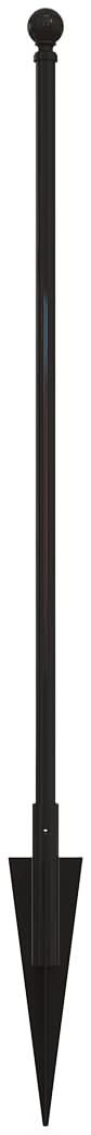 YARDLINK Empire/Ambrose 4-ft H x 3-in W Powder-coated Steel No Dig Decorative Universal Fence post