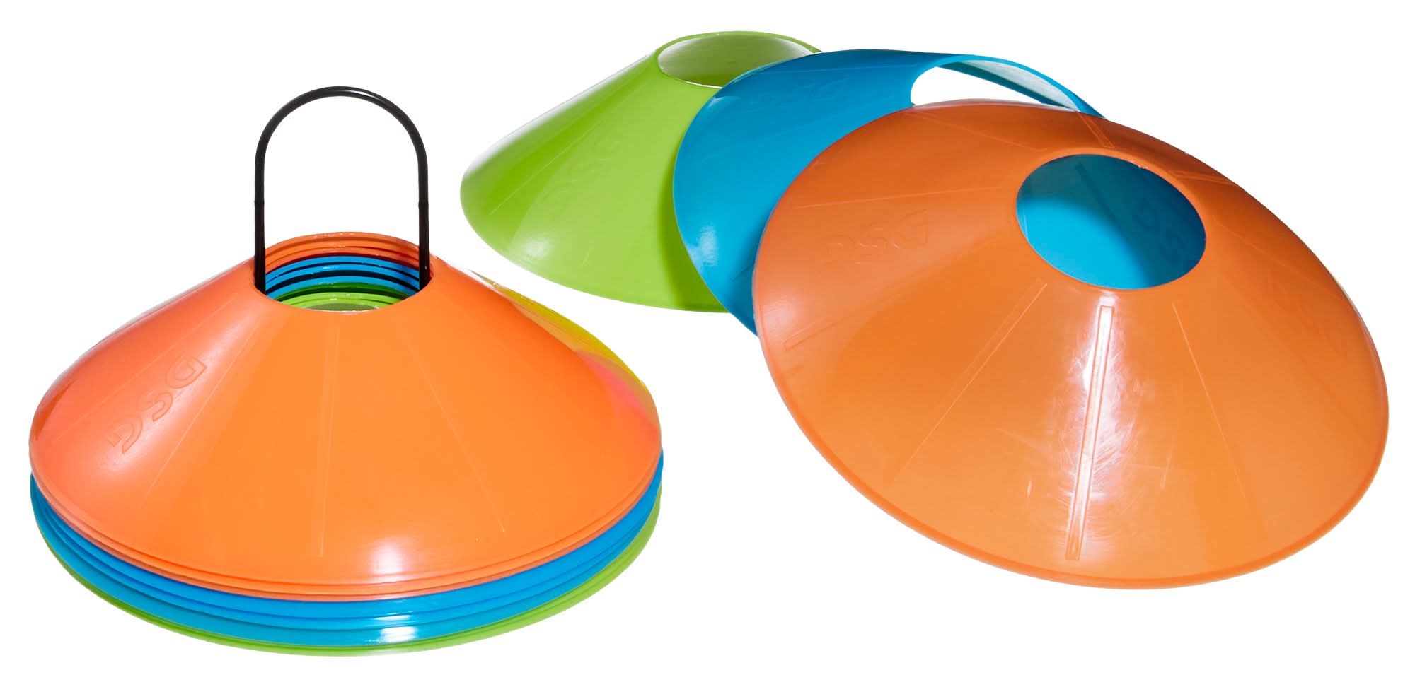 DSG Multicolor Flat Cones - 12 Pack
