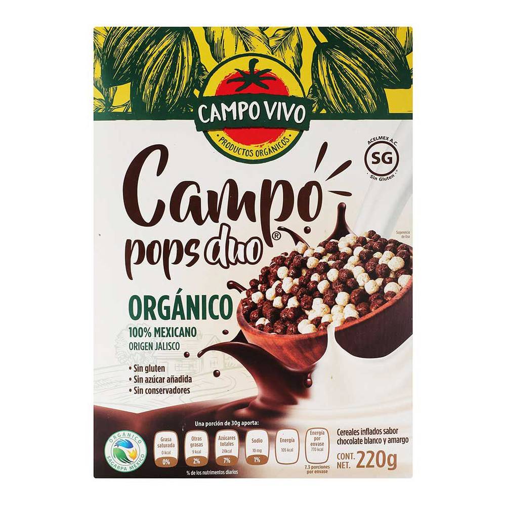 Campo Vivo cereal campo pops duo