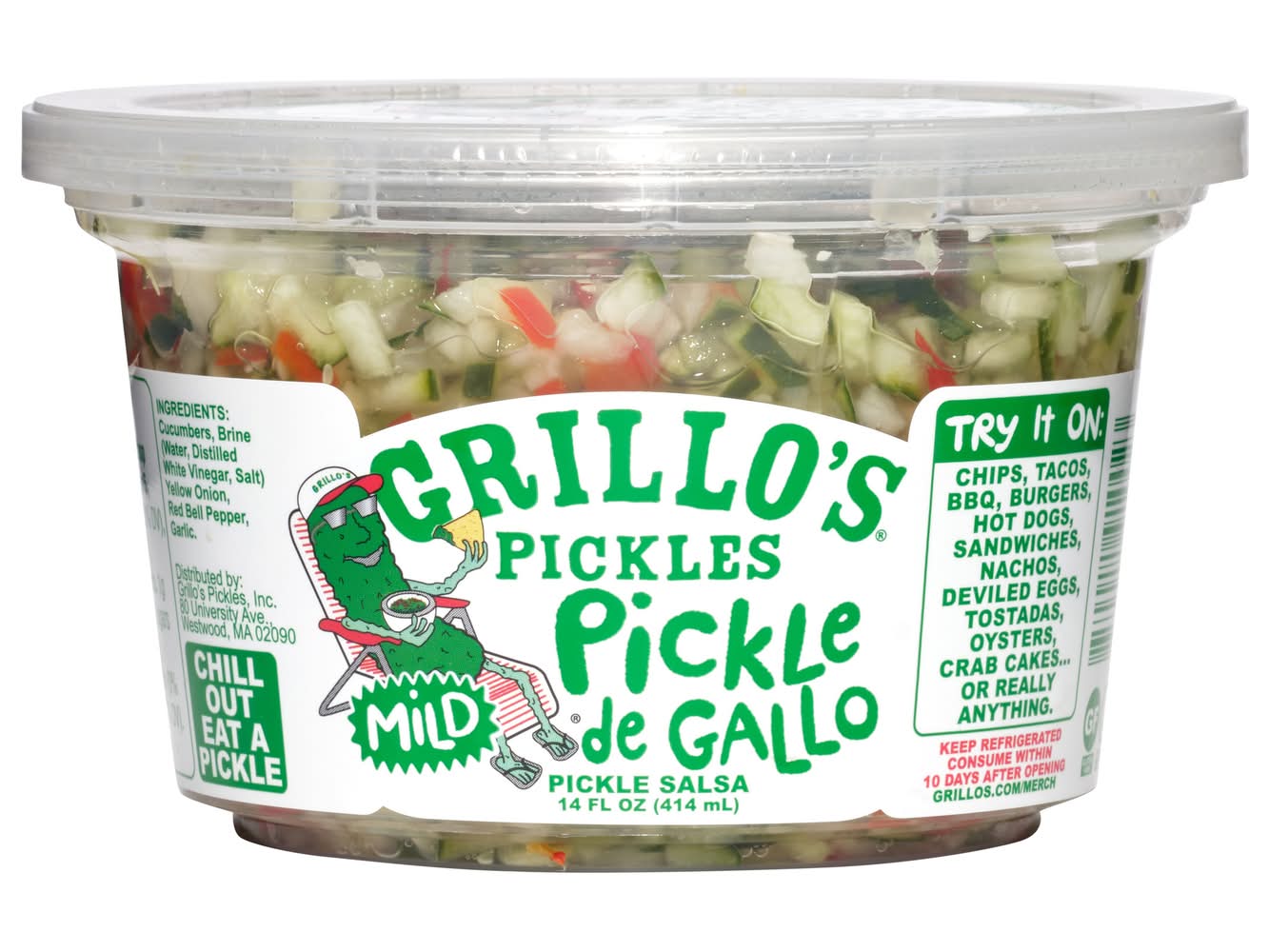 Grillo’s Pickles Pickle De Gallo Salsa, Mild (14 fl oz)