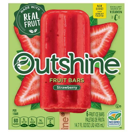 Outshine Strawberry Fruit Ice Bars (6 ct)