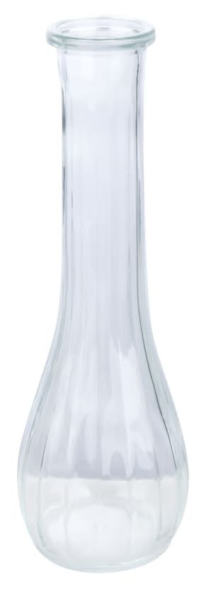 Ribbed Bud Vase, 8.5 in, Clear