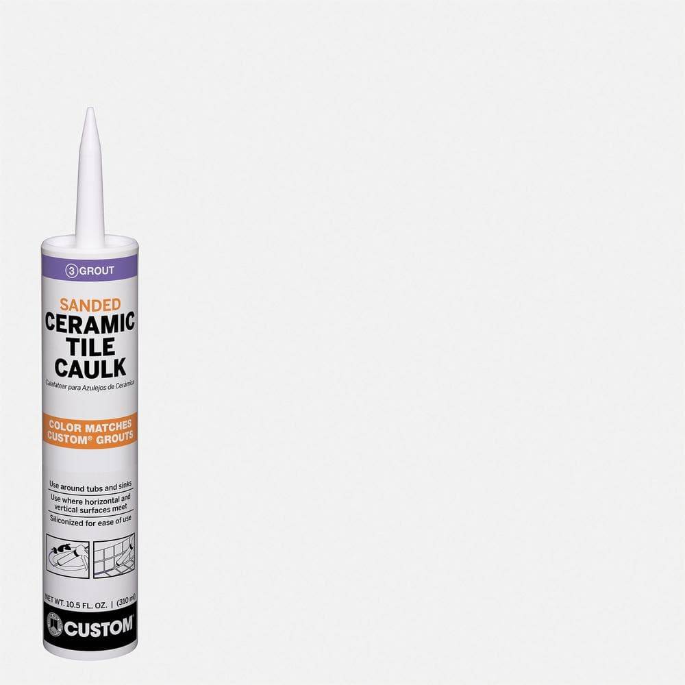 Custom Building Products Polyblend #640 10.5 Oz. Arctic White Sanded Ceramic Tile Caulk