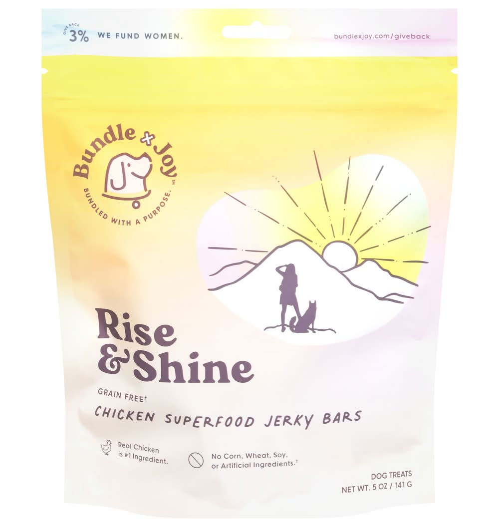 Bundle x Joy Rise & Shine Grain Free Superfood Jerky Bars Dog Treats, Chicken (5 oz)