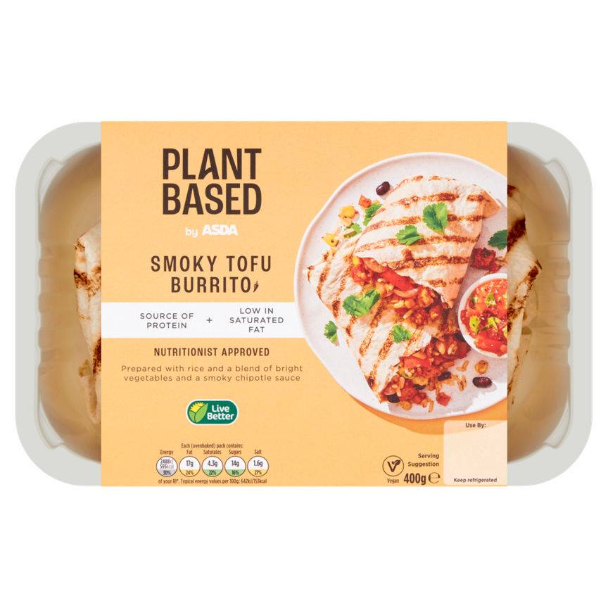 Asda Plant Based Smoky Tofu Burrito 400g