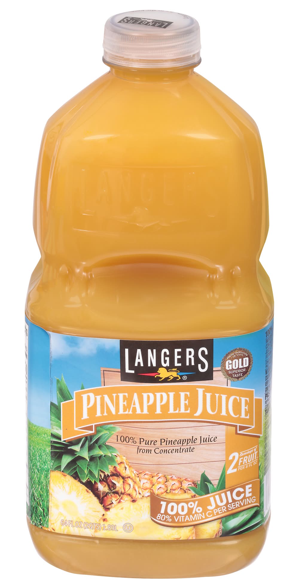Langers 100% Juice, Pineapple (64 fl oz)