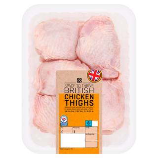 Co-op British Fresh Chicken Thighs 600G