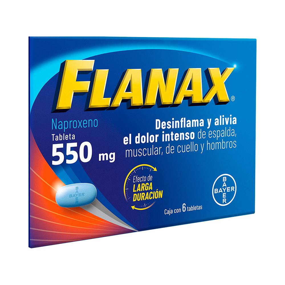 Bayer flanax naproxeno tabletas 550 mg (6 piezas)