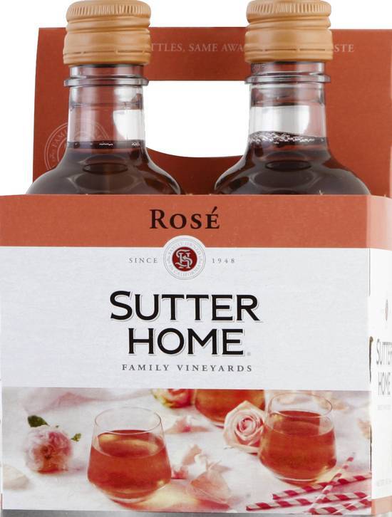 Sutter Home Rosé Wine (4 ct , 187 ml)
