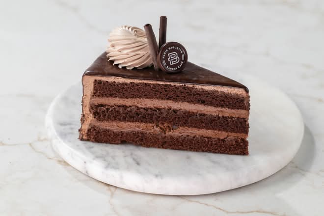 Ganache Cream Cake Slice