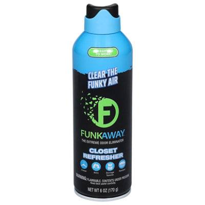 FunkAway Extreme Odor Eliminating Closet Reer Aerospray, Fresh (6 oz)