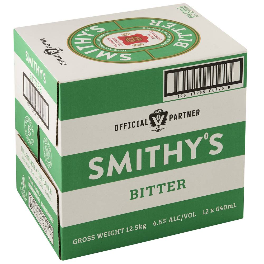 Smithy's Bitter Beer Bottle (12 x 640mL)