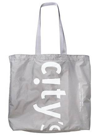 CITYSUPER 可摺疊側肩購物袋 - 灰褐色(乾貨)^301531160